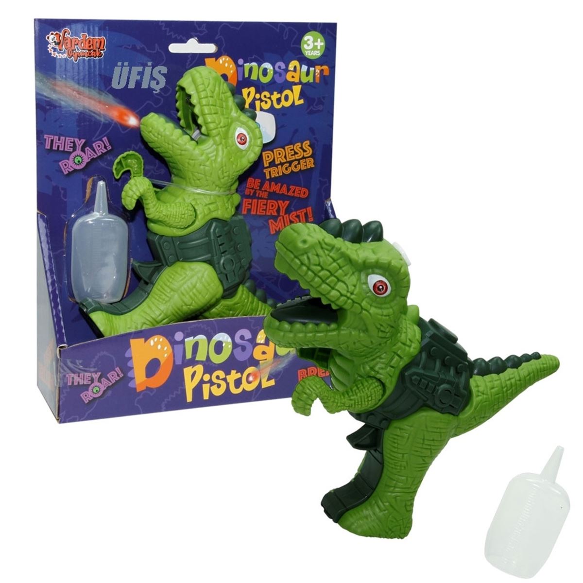 VARDEM DİNOSAUR PİSTOL 135-3A BUHAR ATAN DİNOZOR SESLİ IŞIKLI 3+ 1