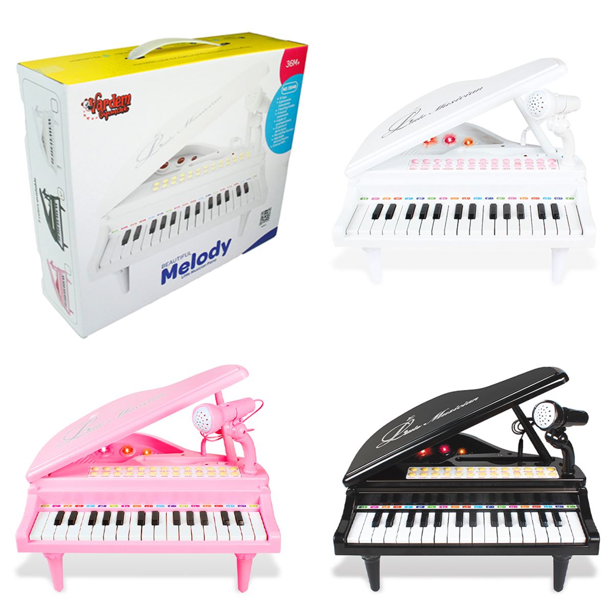 VARDEM MELODY PİYANO ORTA 1504B 31 TUŞ MP3+MİKROFON 36M+ 1