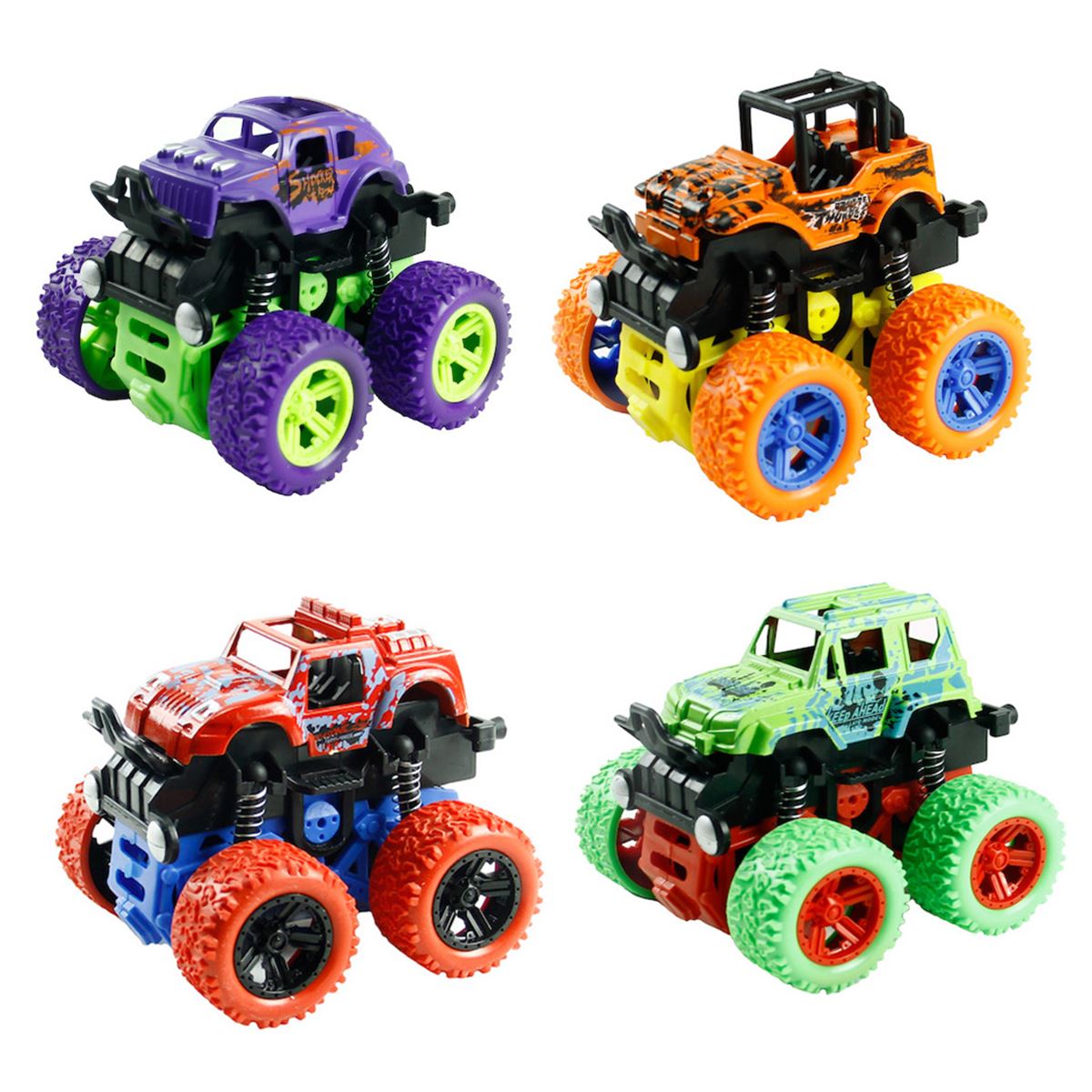 VARDEM MONSTER TRUCK SÜRTMELİ JEEP JW567-128 BÜYÜK TEKER 4X4 1:36 4 RENK 12 Lİ 3+ 1