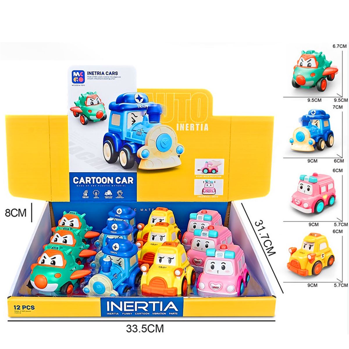 VARDEM SÜRTMELİ HAREKETLİ SEVİMLİ ARABALAR D400-48 4 MODEL 12 Lİ 18M+ 1