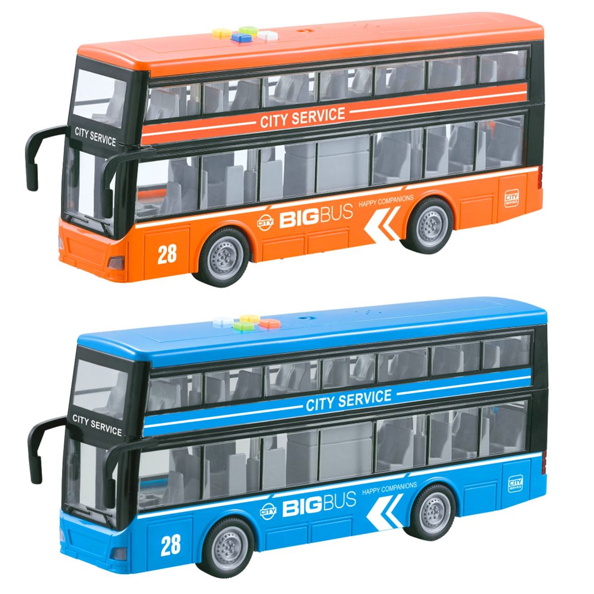 VARDEM SÜRTMELİ TURİST OTOBÜSÜ WY912A-B ÇİFT KATLI SESLİ IŞIKLI 1:16 3+ 1