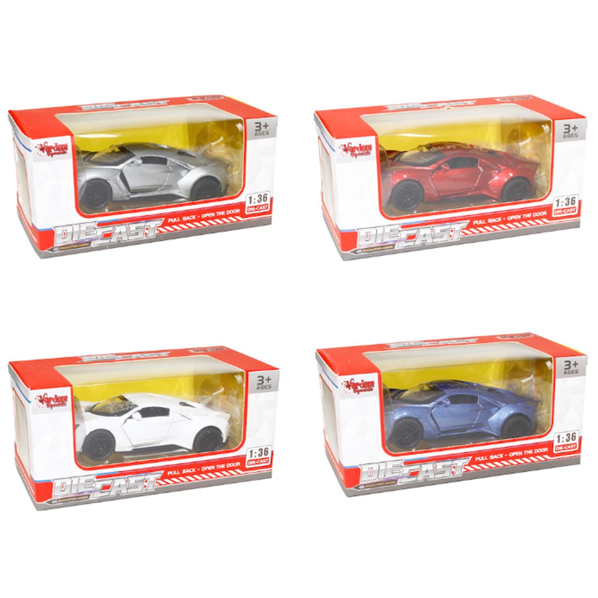 VARDEM ÇEK BIRAK METAL SPOR ARABA SR-2210-11-12-13 DİE CAST 1:36 3+ 1