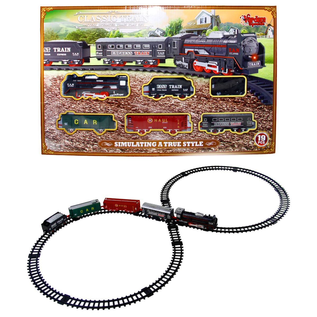 VARDEM CLASSİC TREN SETİ JHX3308 PİLLİ 19 PARÇA 3+ 1