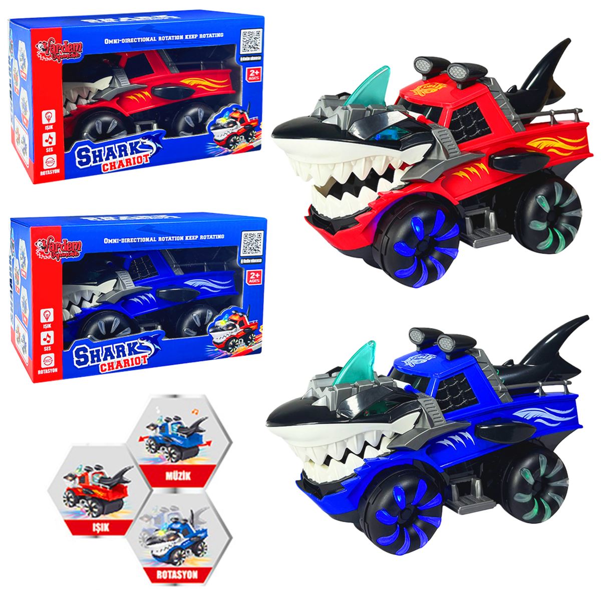 VARDEM KÖPEK BALIĞI ARABA ZR171 HAREKETLİ SESLİ IŞIKLI 2+ 1