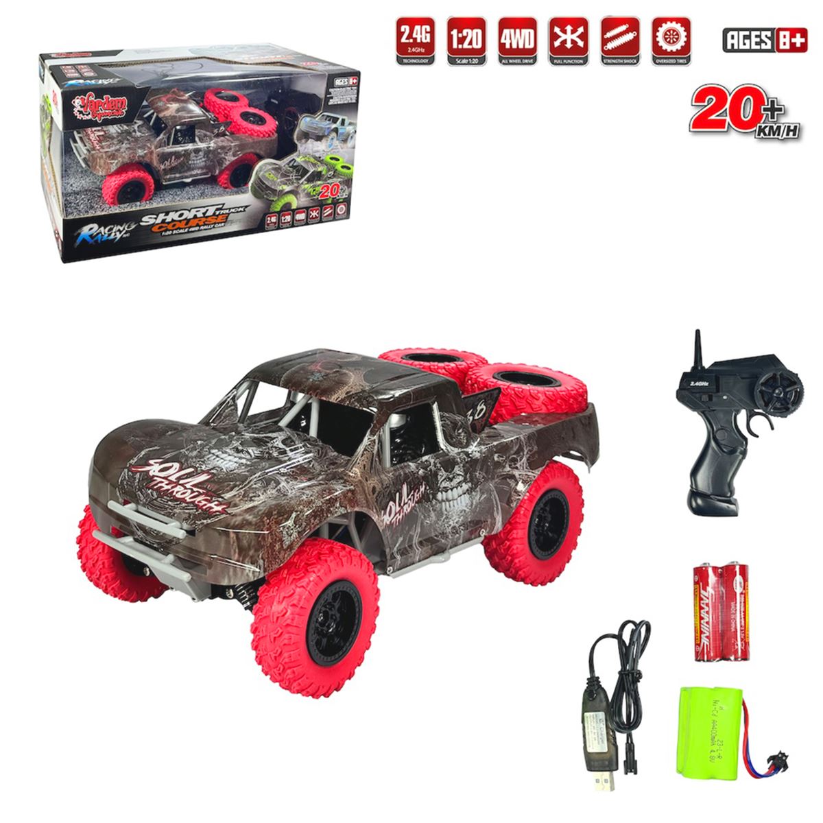 VARDEM UZAKTAN KUMANDALI DRİFT ARABA DK2001-02-03 2.4G 4WD 1:20 F/F ŞARJLI 8+ 1