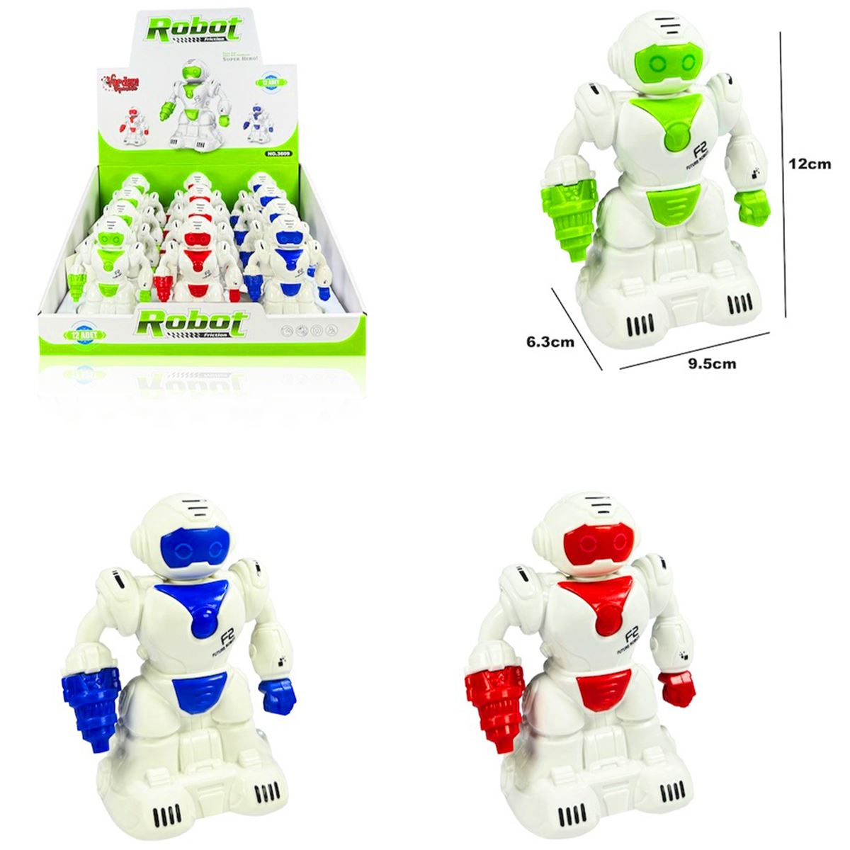 VARDEM SÜRTMELİ ROBOT 3609 SÜPER KAHRAMAN 12 Lİ 3+ 1