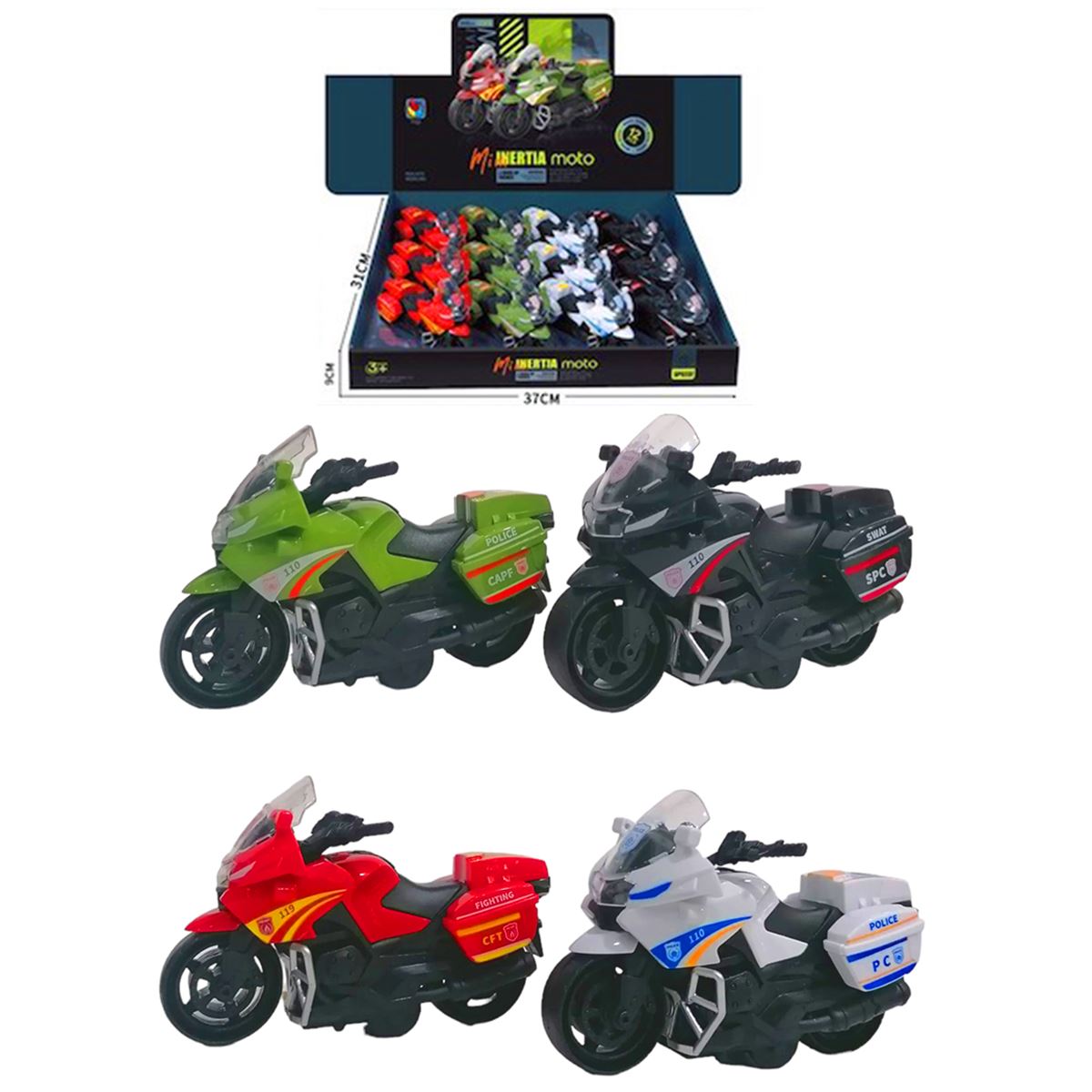 VARDEM SÜRTMELİ MOTORSİKLET 3623 MİNİ COOL POLİCE 12 Lİ 3+ 1