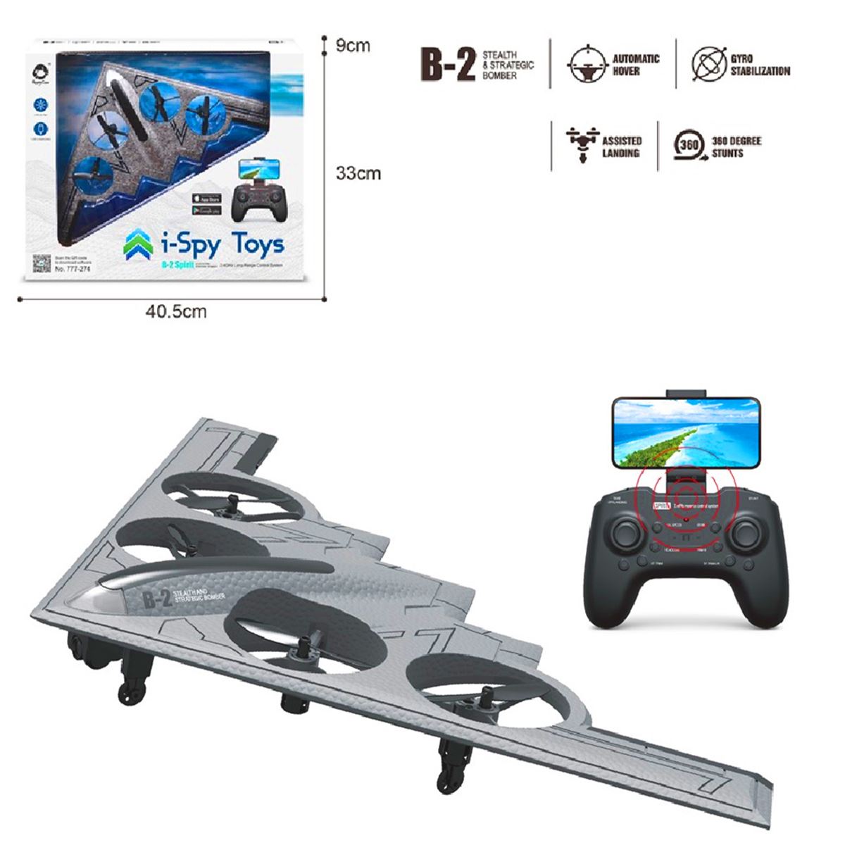 VARDEM İ-SPY TOYS KUMANDALI QUADCOPTER İHA 777-275 KAMERALI F/F 2.4GHZ IŞIKLI ŞARJLI 8+ 1