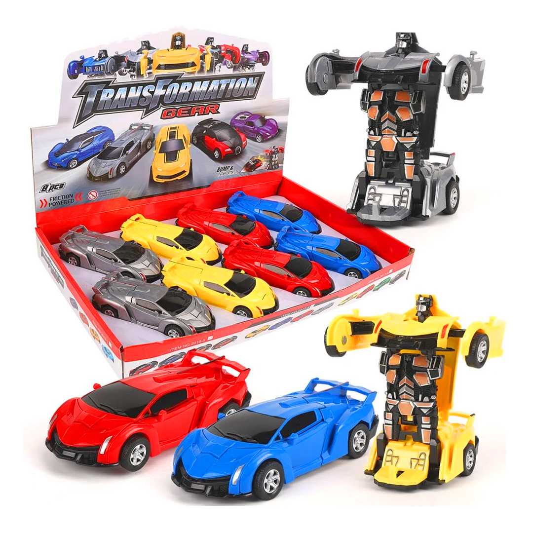 VARDEM SÜRTMELİ ROBOTA DÖNÜŞEN ARABA 2017-5 LAMBORGHİNİ ÇARP DÖNÜŞ 4 RENK 8 Lİ 3+ 1