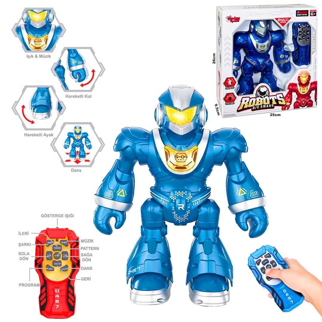 VARDEM İNTERAKTİF DANSÇI ROBOT 606-13 KUMANDALI F/F IŞIKLI SESLİ PİLLİ 6+ 1