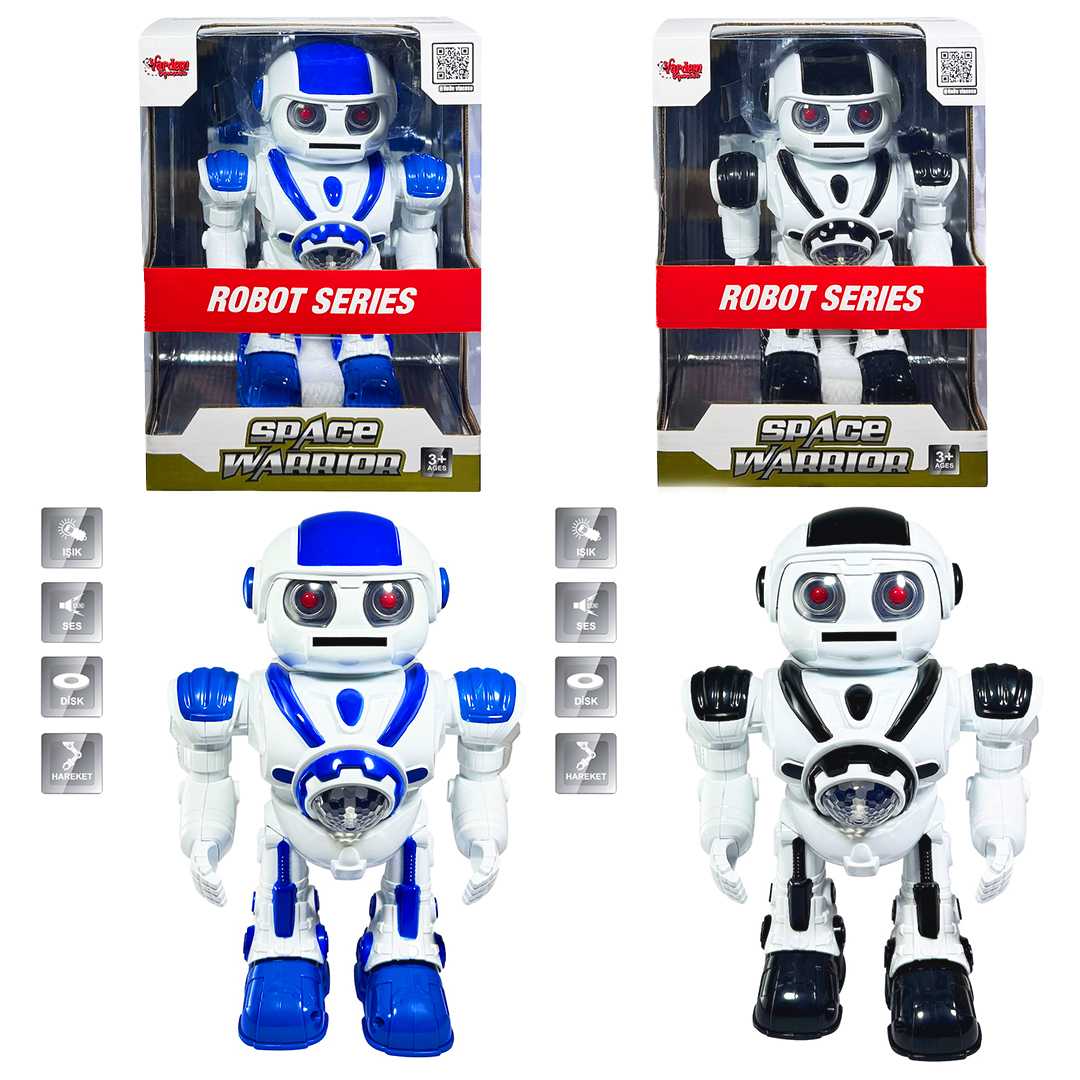 VARDEM DİSK ATAN ROBOT 6022 UZAY SAVAŞÇISI IŞIKLI MÜZİKLİ PİLLİ 3+ 1