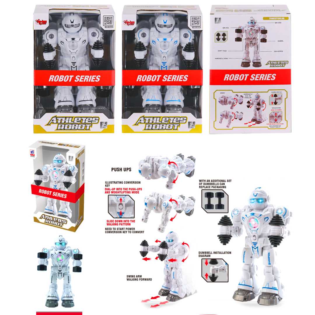 VARDEM ATLETİK SPORCU ROBOT 6026 HAREKETLİ IŞIKLI MÜZİKLİ PİLLİ 3+ 1