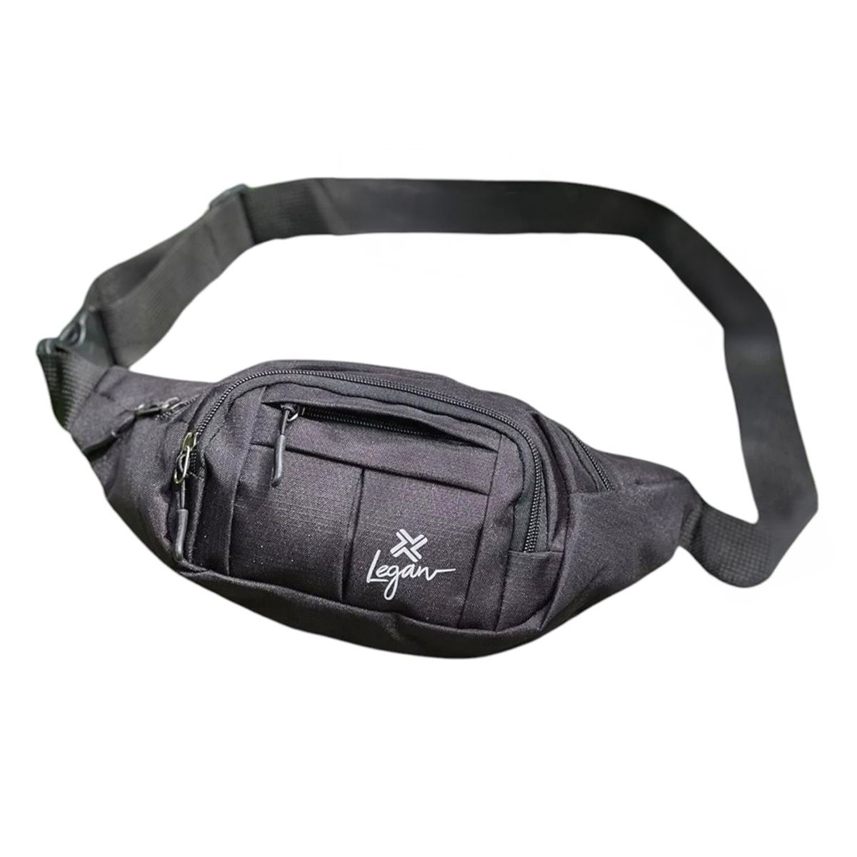 LEGAN BEL ÇANTASI 8124 KETEN SİYAH 26X15X4 DÖRT BÖLMELİ 1