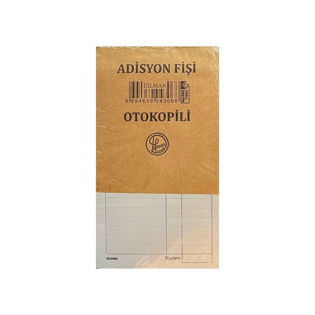 DİLMAN ADİSYON FİŞİ 8x14.5 OTOKOPİLİ 2 NÜSHA 24 LÜ 4306 1
