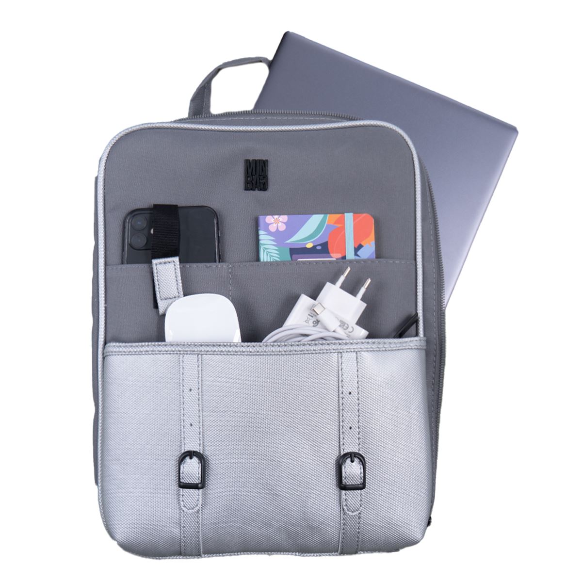 MİNBAG ASPEN LAPTOP VE TABLET ÇANTASI GRİ 564-04 1