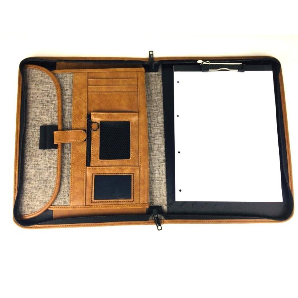 ÖNDER EVRAK ÇANTASI MİLANO FERMUARLI GİZLİ SAP KAHVERENGİ 802-12 1