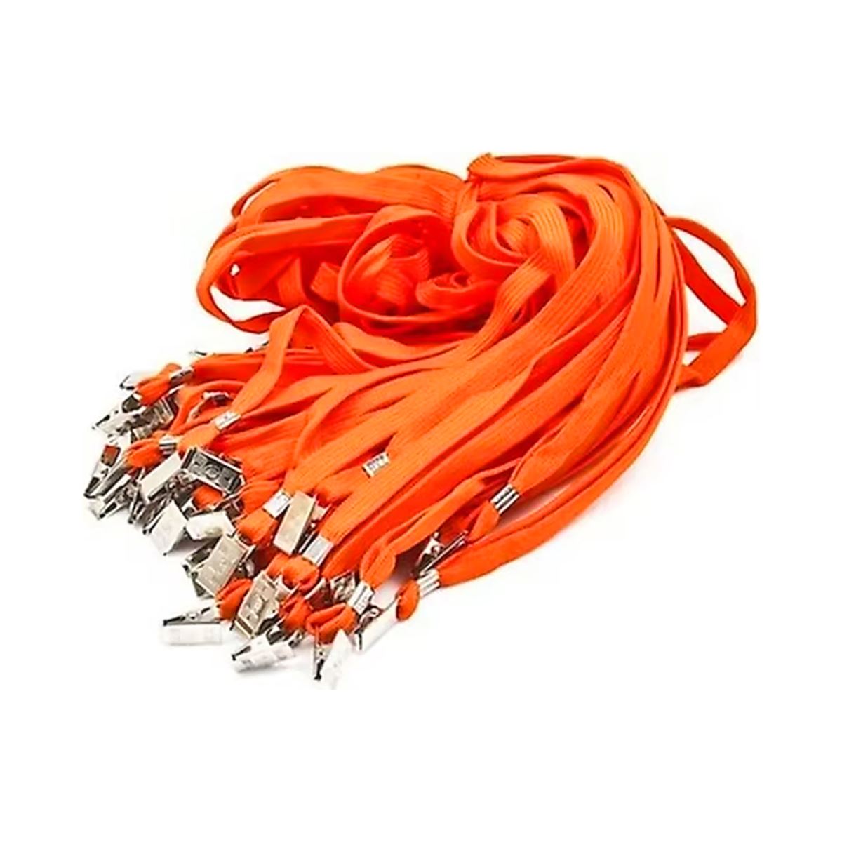 MAPİ YAKA KART ASKI İPİ METAL KLİPS TURUNCU 50 Lİ 9102658 1