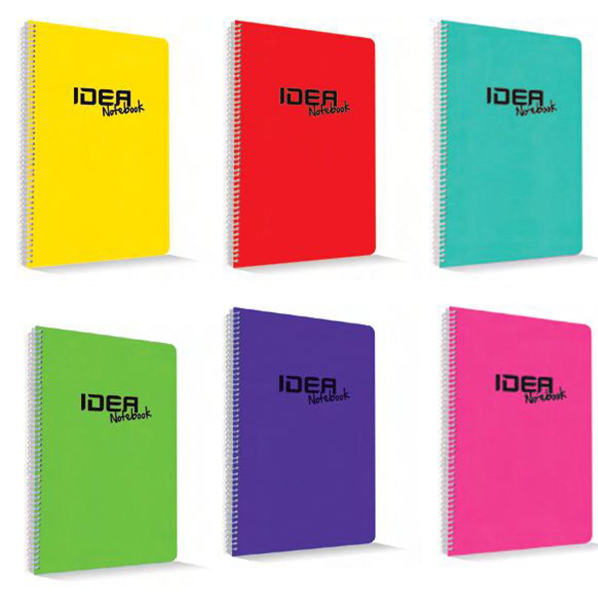 ÇINAR İDEA NOT DEFTERİ A6 PP KAPAK YANDAN SPİRALLİ 60 YP ÇİZGİLİ 36 LI 32024 1