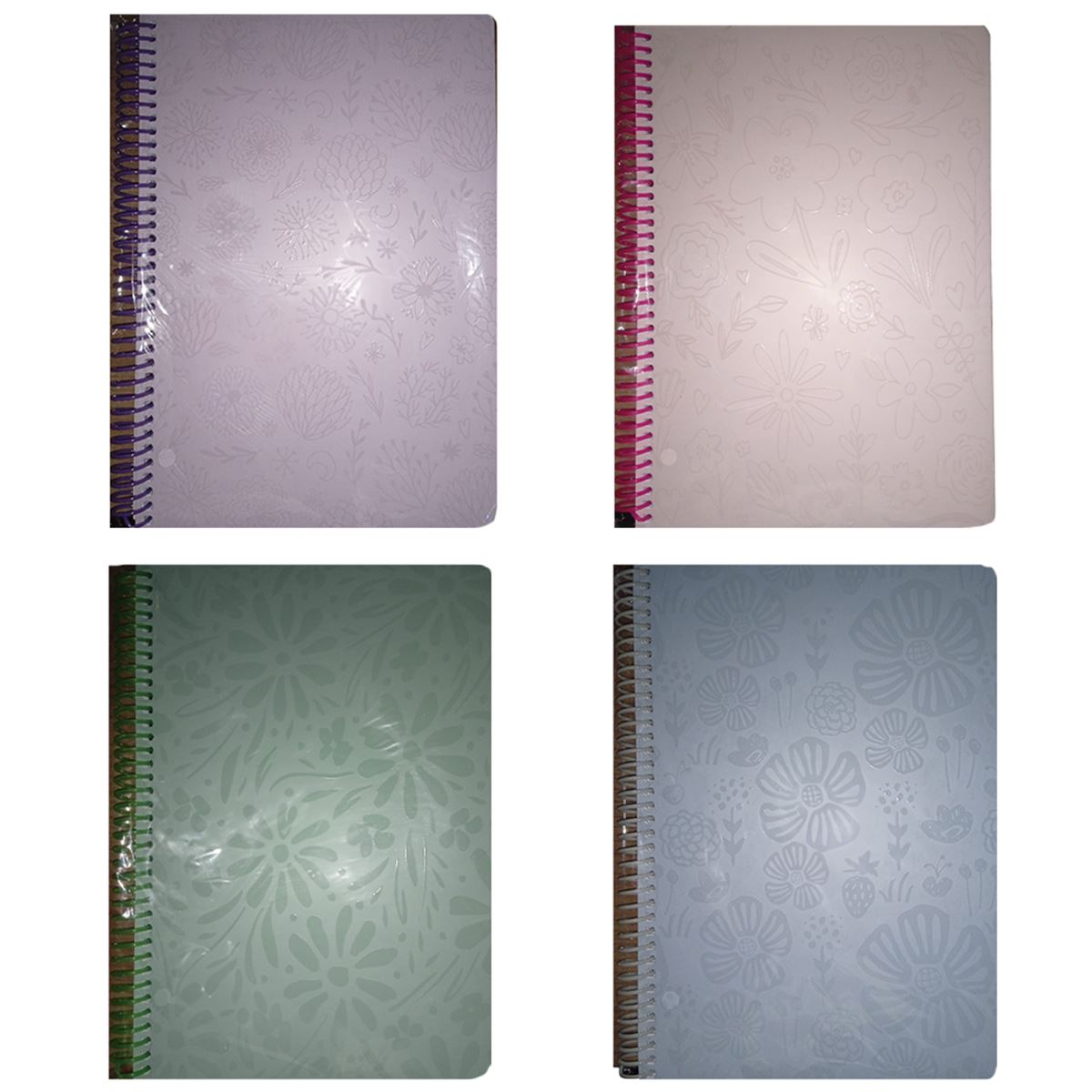 LİZ DEFTER 17x24 SPİRALLİ KARTON KAPAK LAKLI PASTEL 120 YP KARELİ SPR17L-SQ 1