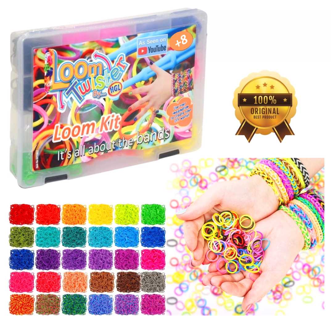 BAŞEL LOOM TWİSTER BİLEKLİK YAPIM SETİ 3500 PARÇA HOBİ TAKI SETİ 8+ 1