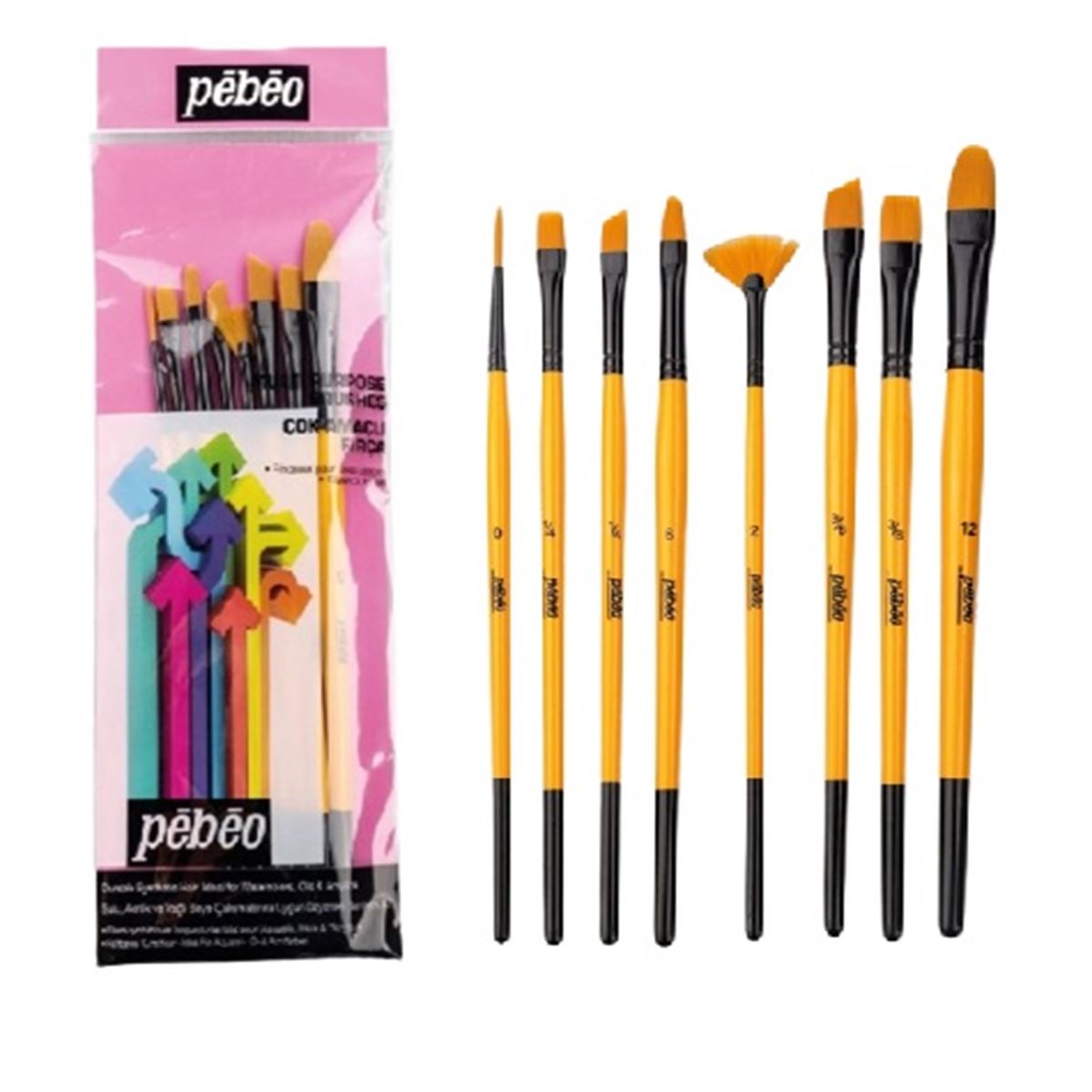 PEBEO FIRÇA SETİ 8 Lİ SET-7 NO: 0-2-6-12-1/4-3/8 1