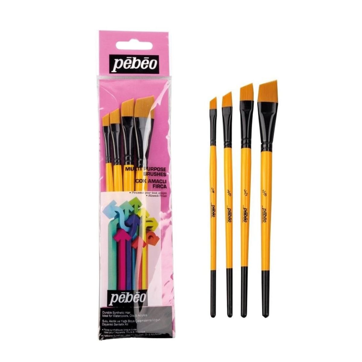 PEBEO FIRÇA SETİ 4 LÜ SET-9 NO 1/4-3/8-1/2-5/8 1