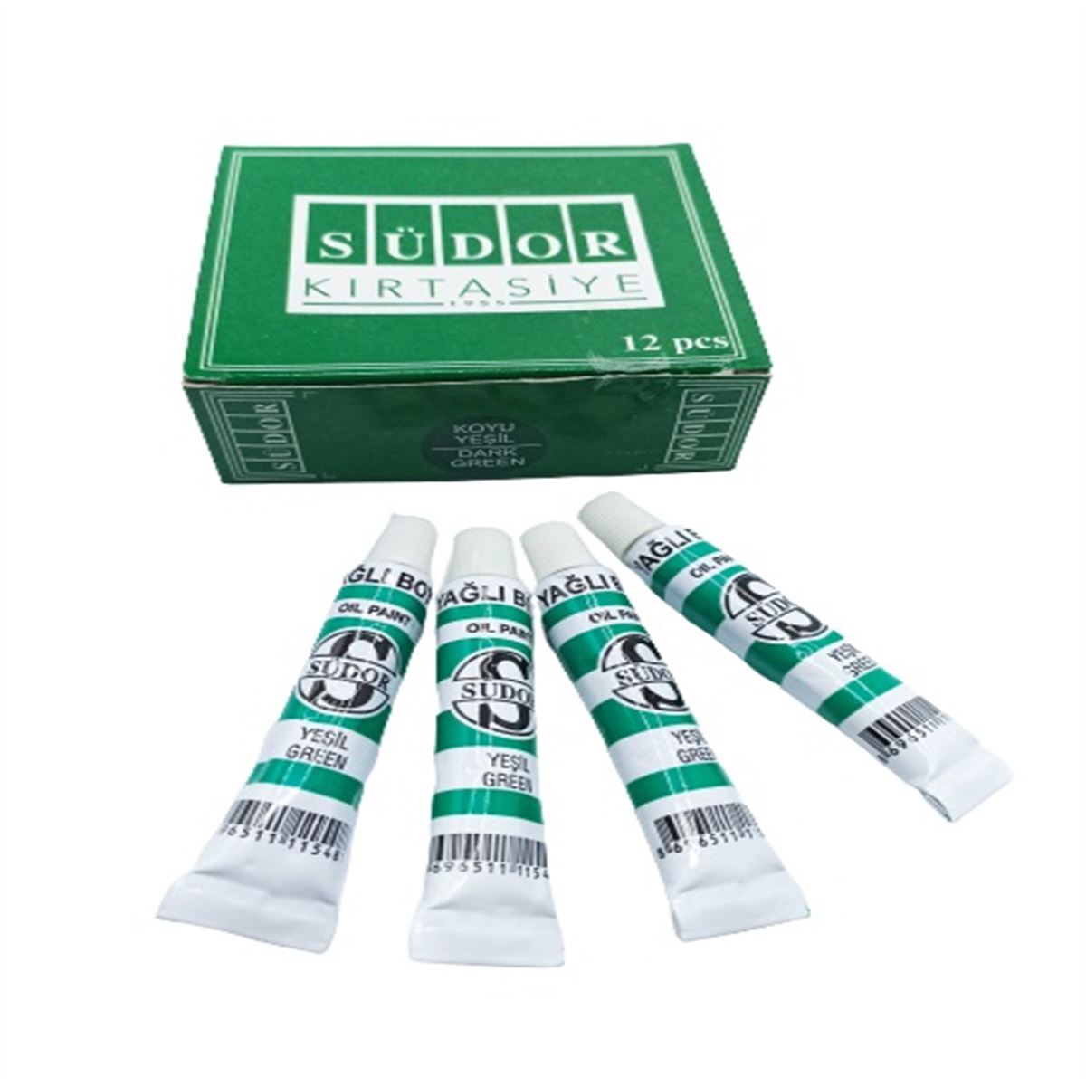 SÜDOR YAĞLI BOYA TÜP 9 ML YEŞİL 12 Lİ SD700-11 1