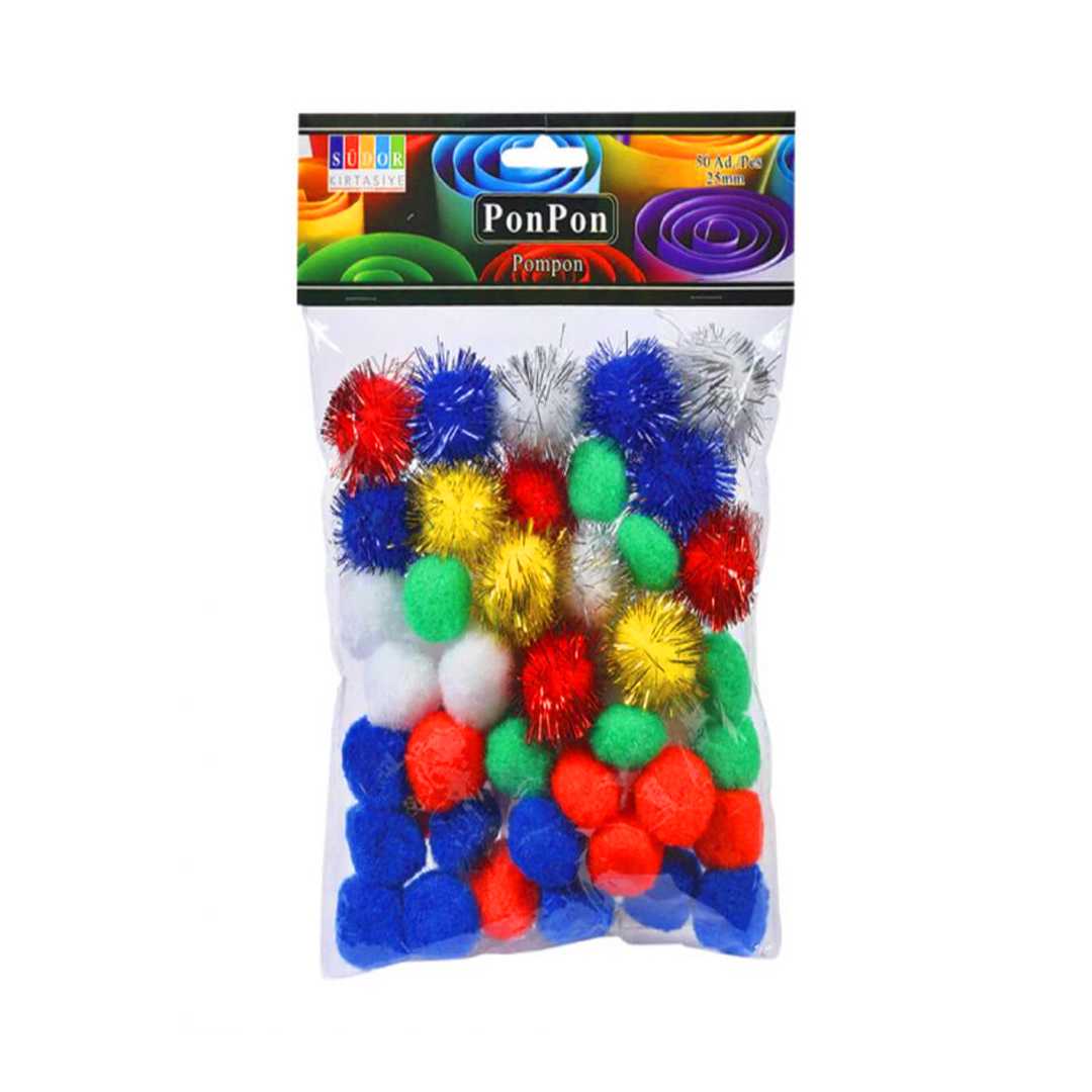 SÜDOR PONPON METALİK + NORMAL 50 Lİ 12 PK SS24 1