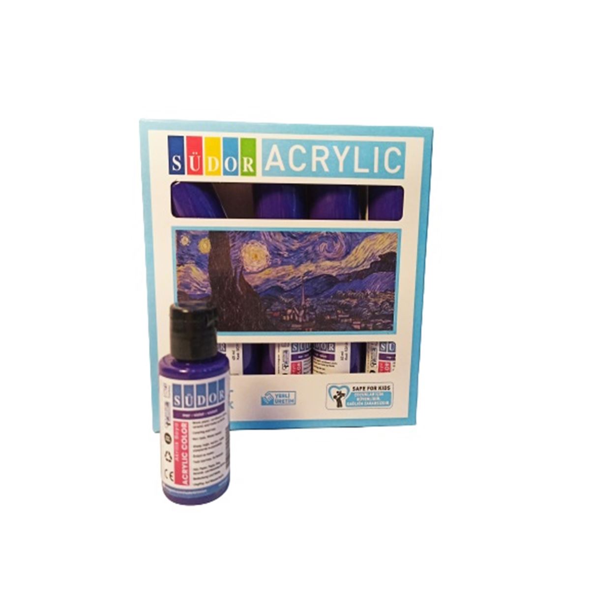 SÜDOR AKRİLİK BOYA 40 ML MOR 10 LU SD10-05 1