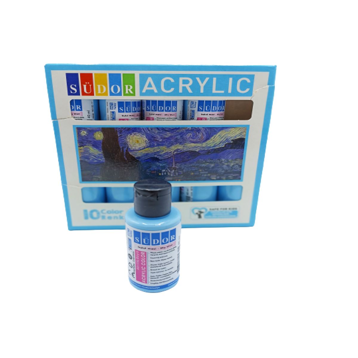 SÜDOR AKRİLİK BOYA 40 ML BULUT MAVİ 10 LU SD100-17 1
