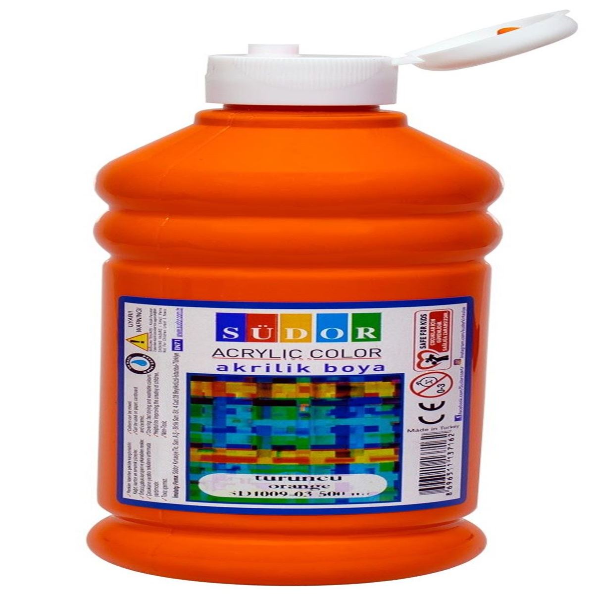 SÜDOR AKRİLİK BOYA 500 ML TURUNCU SD1009-03 1