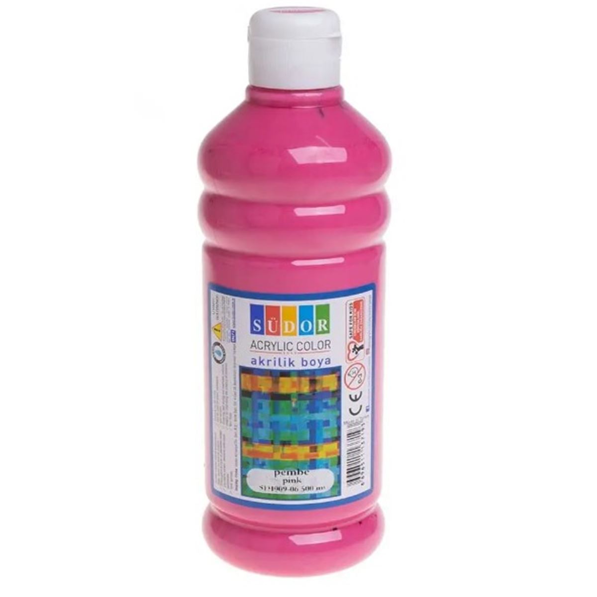 SÜDOR AKRİLİK BOYA 500 ML PEMBE SD1009-06 1