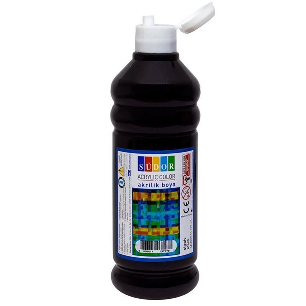 SÜDOR AKRİLİK BOYA 500 ML SİYAH SD1009-14 1