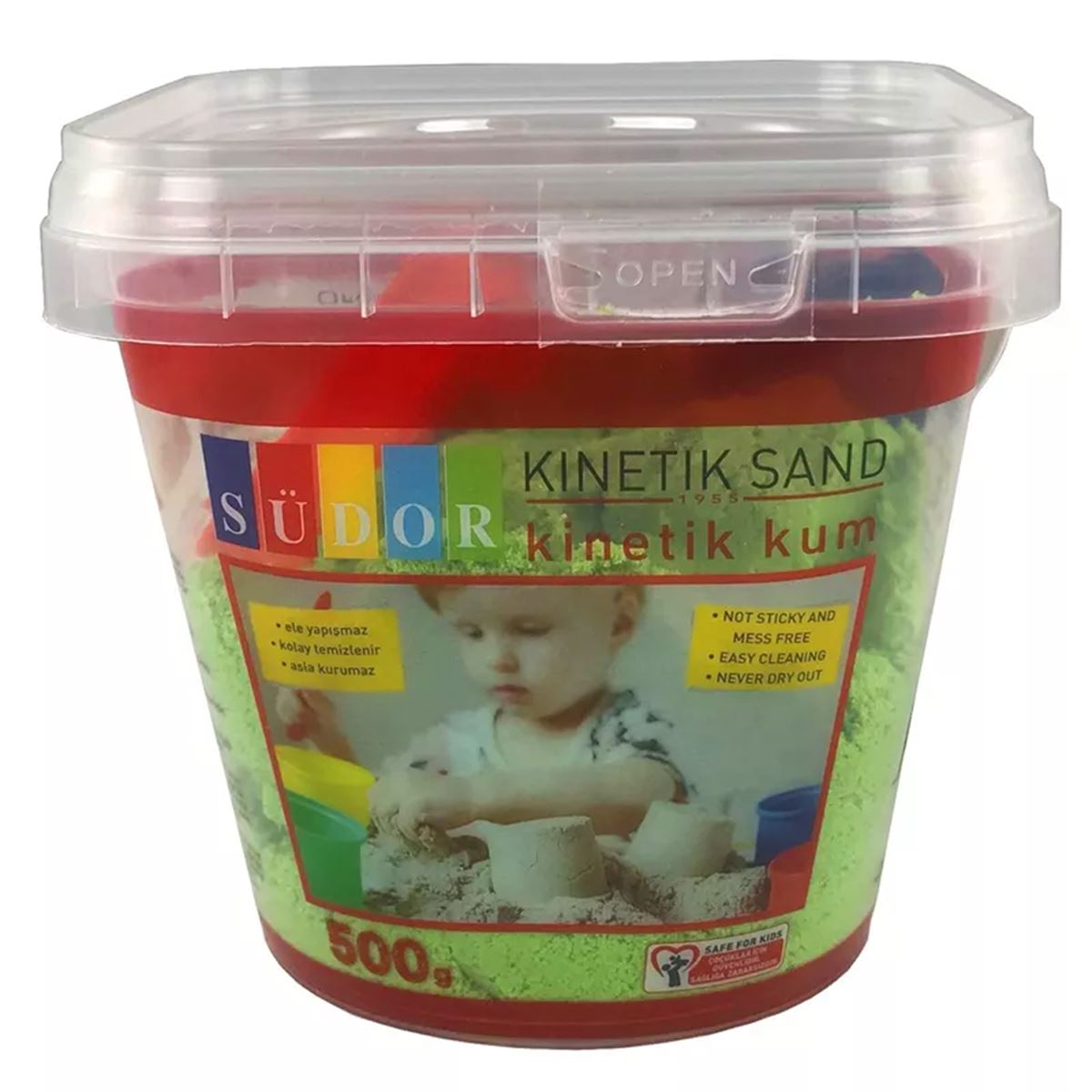 SÜDOR KİNETİK KUM YEŞİL 500 GR KS02-5 1