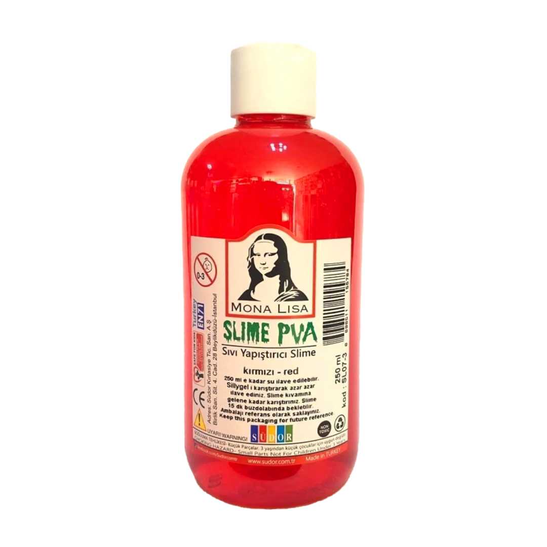 SÜDOR MONALİSA SLİME YAPIŞTIRICI KIRMIZI 250 ML SL07-3 1