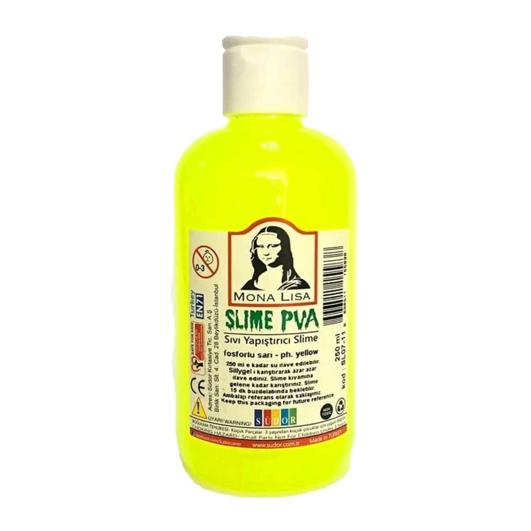 SÜDOR MONALİSA SLİME YAPIŞTIRICI NEON SARI 250 ML SL07-11 1