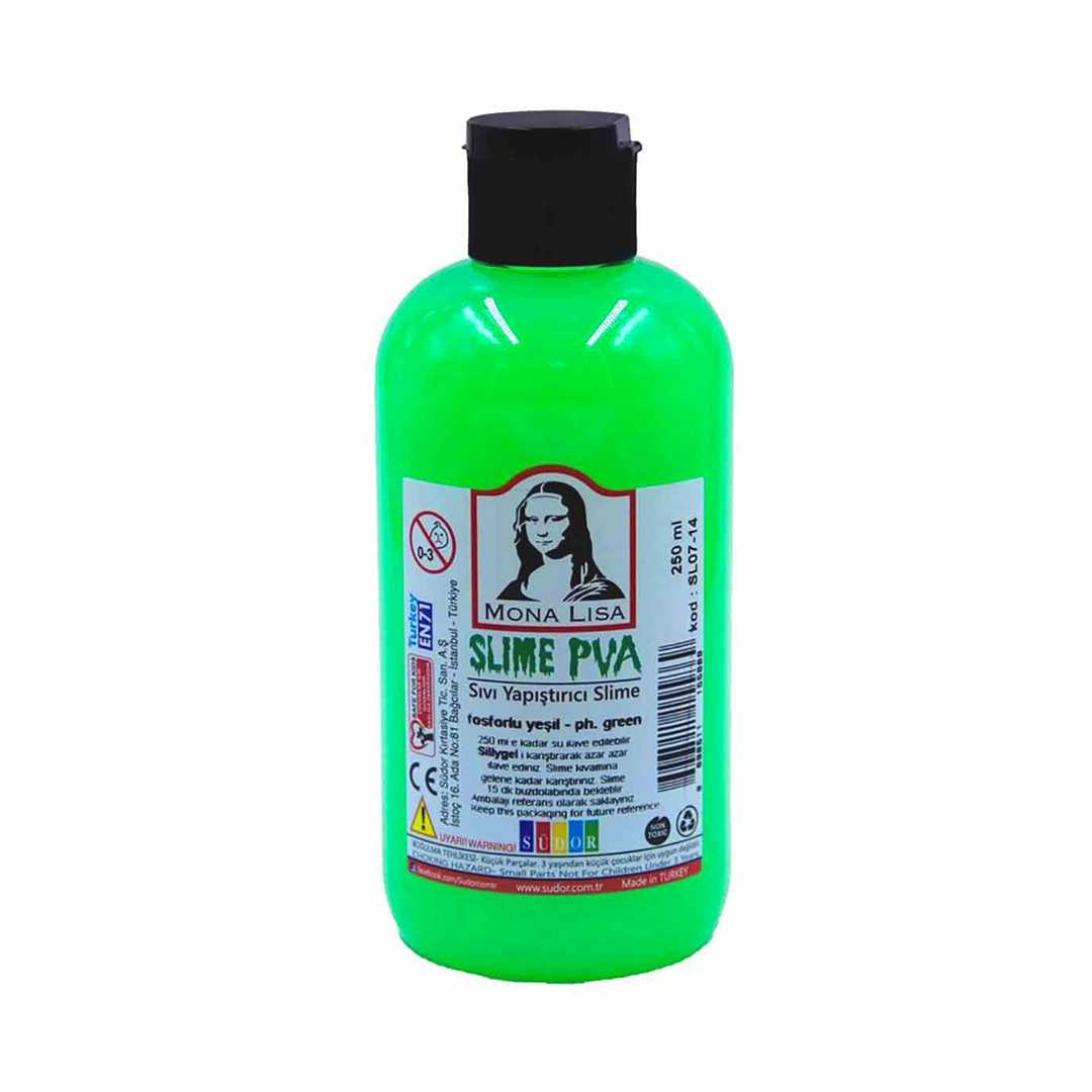 SÜDOR MONALİSA SLİME YAPIŞTIRICI NEON YEŞİL 250 ML SL07-14 1