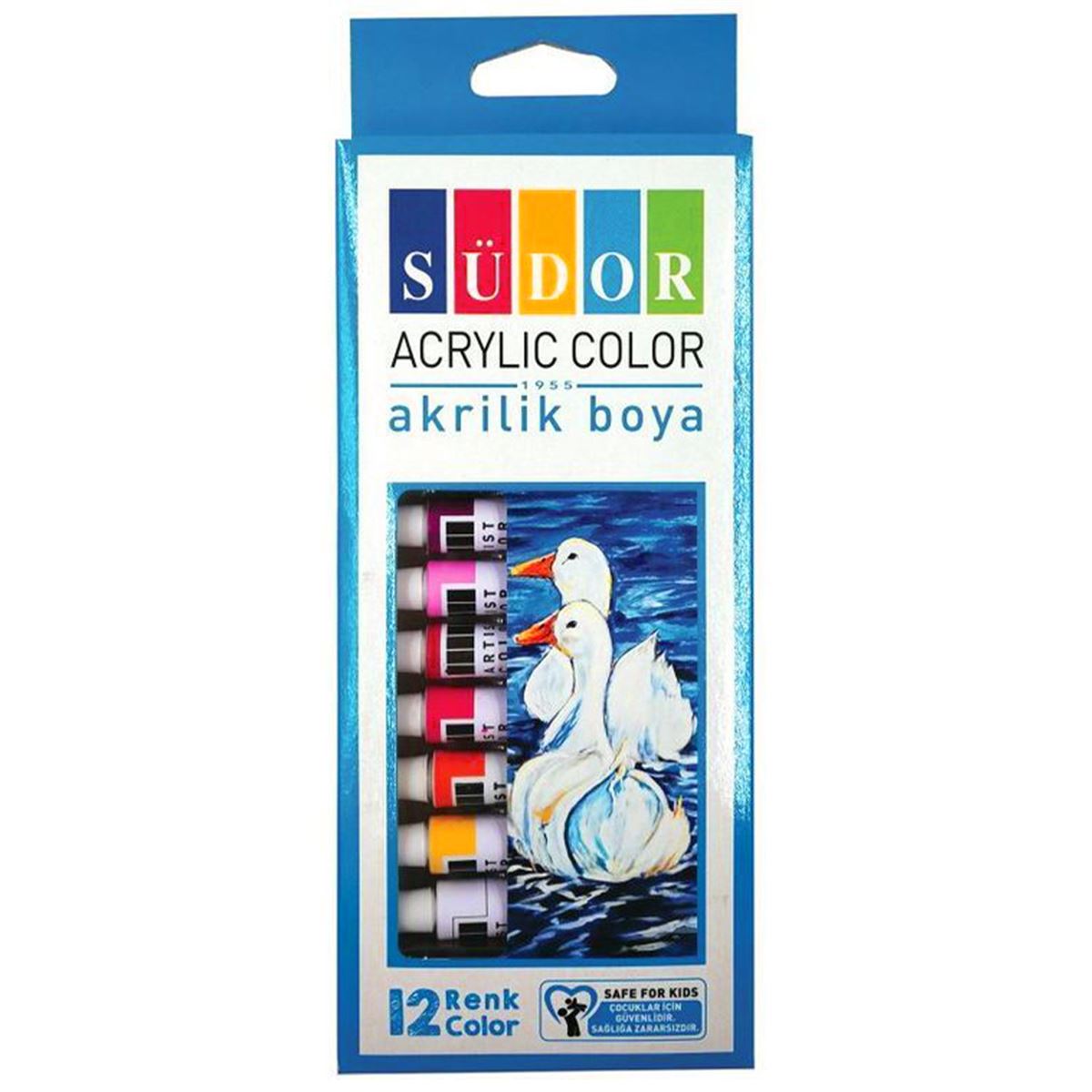 SÜDOR AKRİLİK BOYA TÜP 9 ML 12 RENK SD195 1