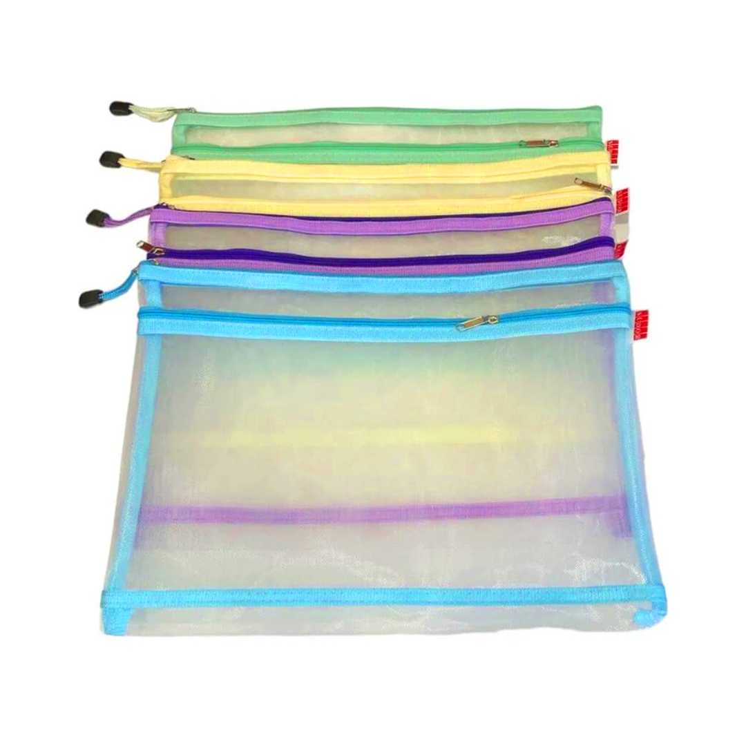 SÜDOR FİLE DOSYA A4 FERMUARLI ÇİFT BÖLMELİ DÖRT RENK 12 Lİ FDA42 1