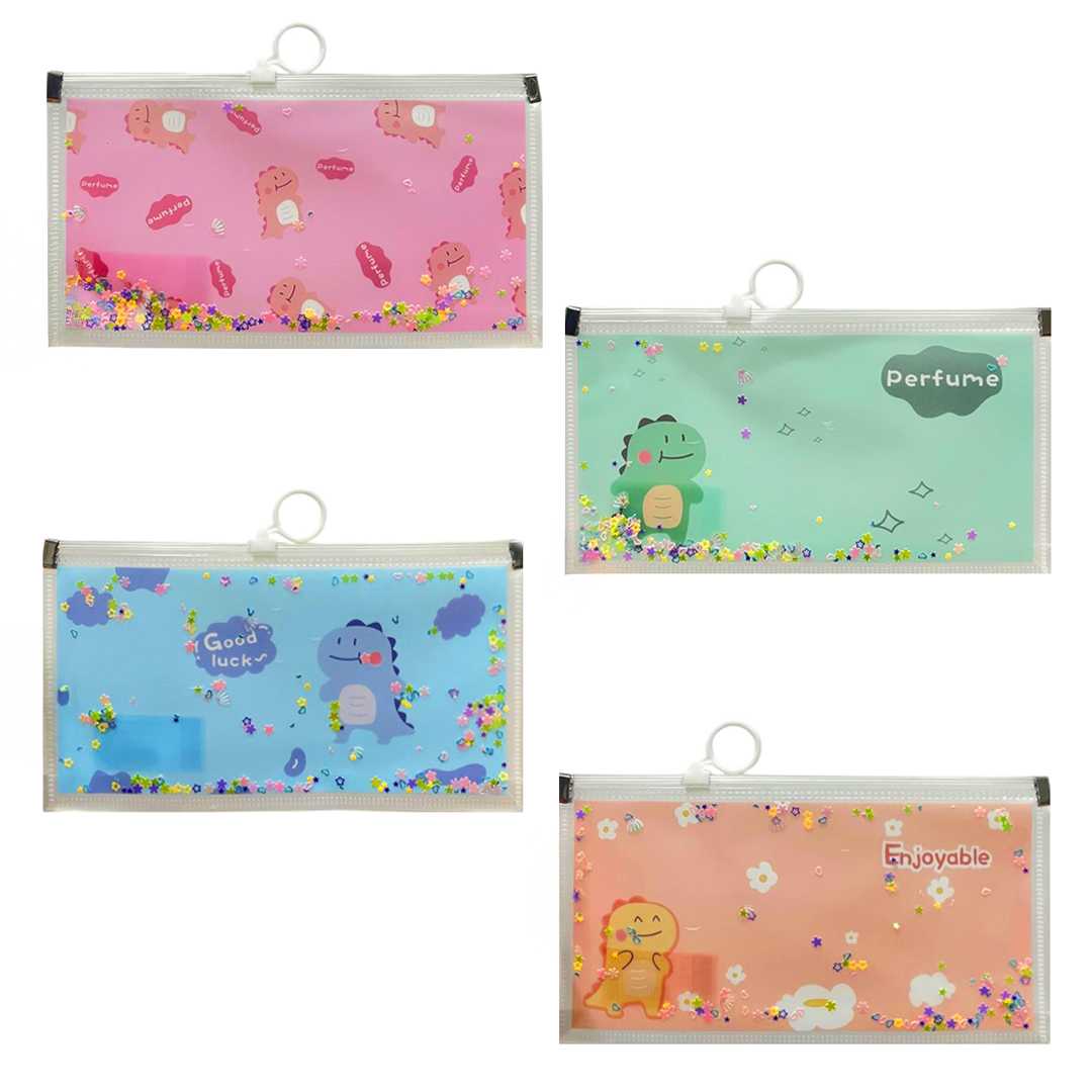 SÜDOR FERMUARLI DOSYA A6 ŞEFFAF PULLU DESENLİ 12 Lİ BS36 1