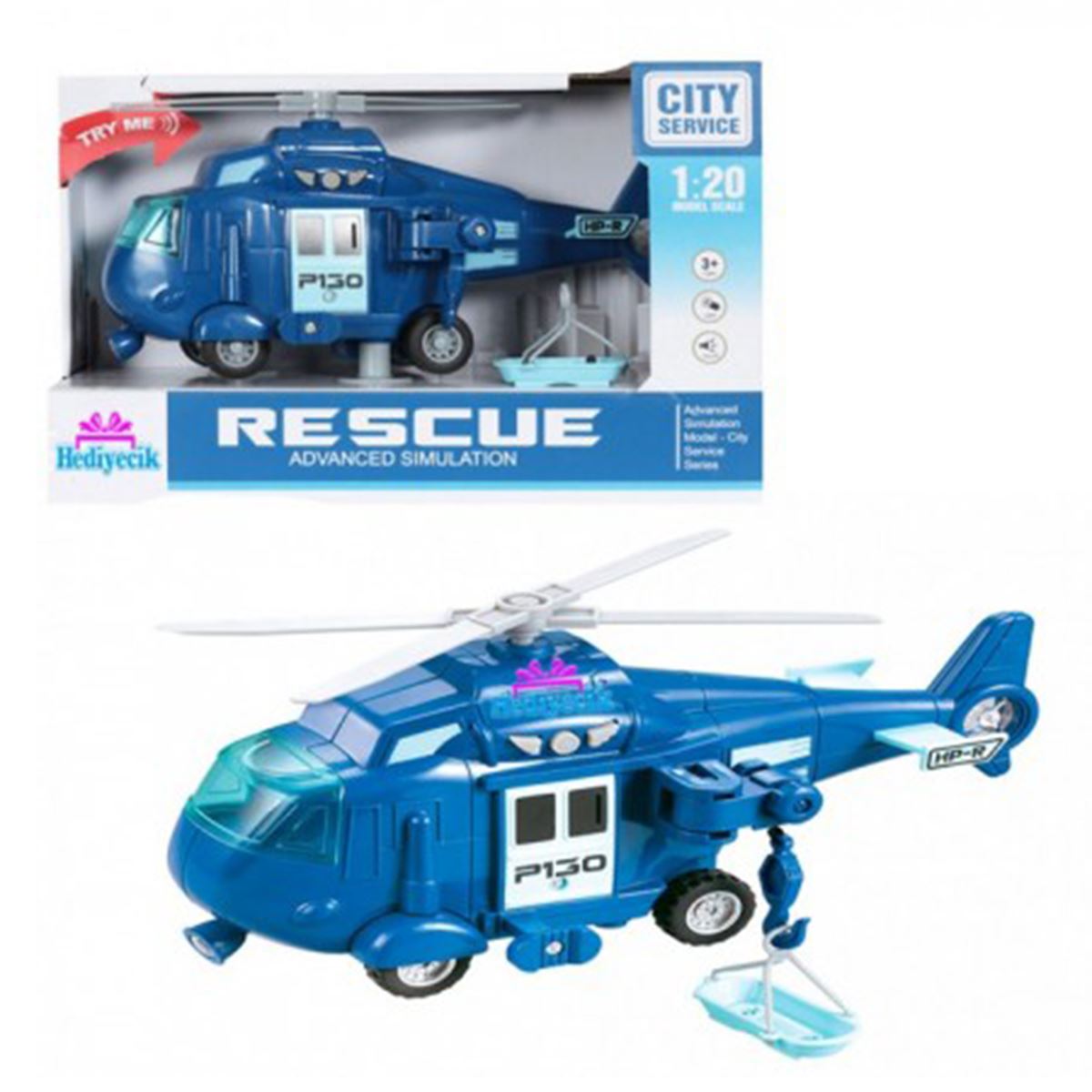 KZL KURTARMA HELİKOPTERİ WY760A SESLİ IŞIKLI 1:20 1