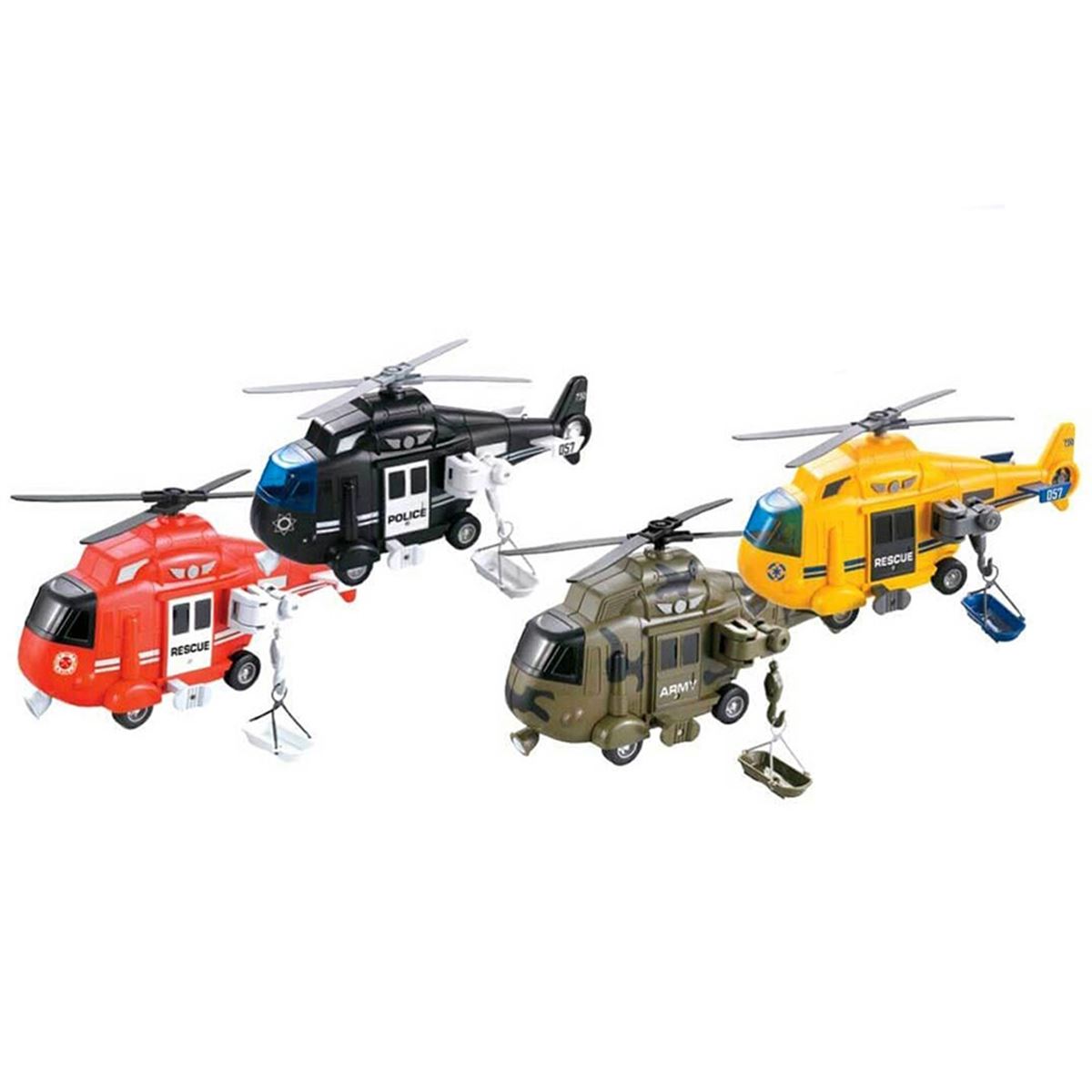 KZL SÜRTMELİ HELİKOPTER 661-01D POLİCE-CİTY-ARMY SESLİ IŞIKLI 1:20 1