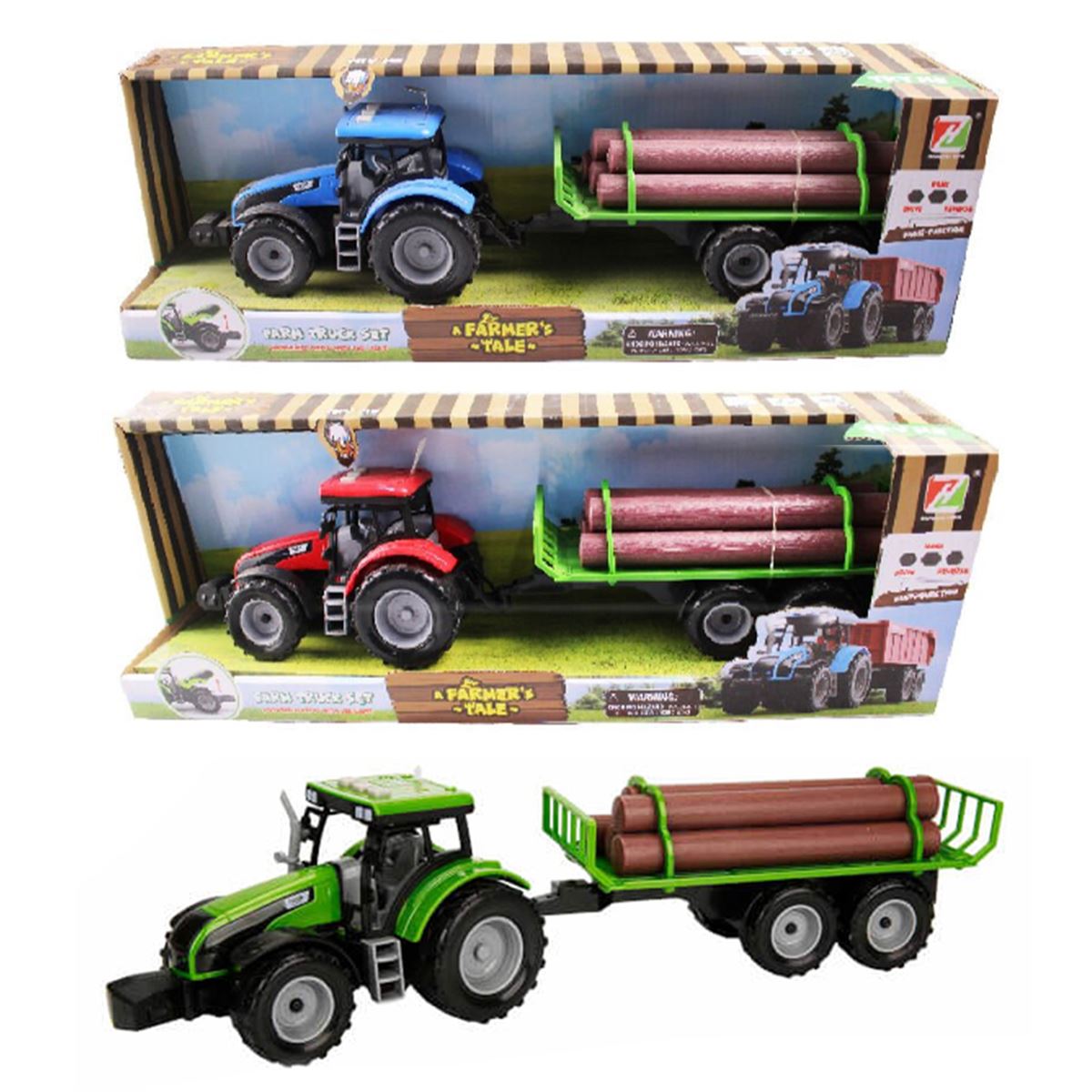 KZL TRAKTÖR 550-52J RÖMORKLU SESLİ IŞIKLI 1