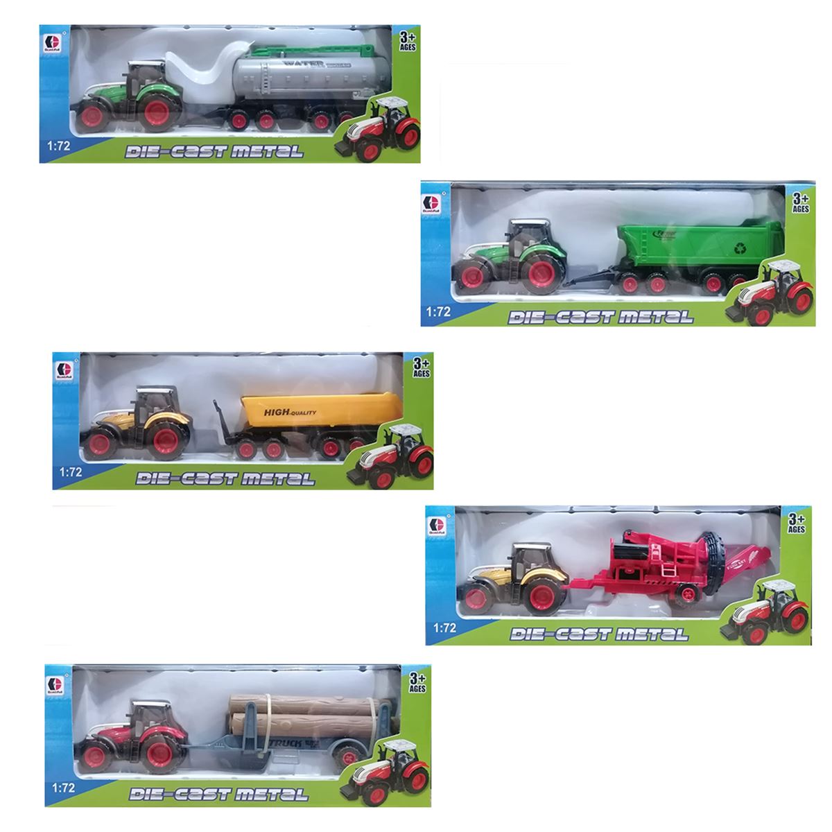 DONBFUL TRAKTÖR 1822-1 RÖMORKLU DİE CAST 3+ 1