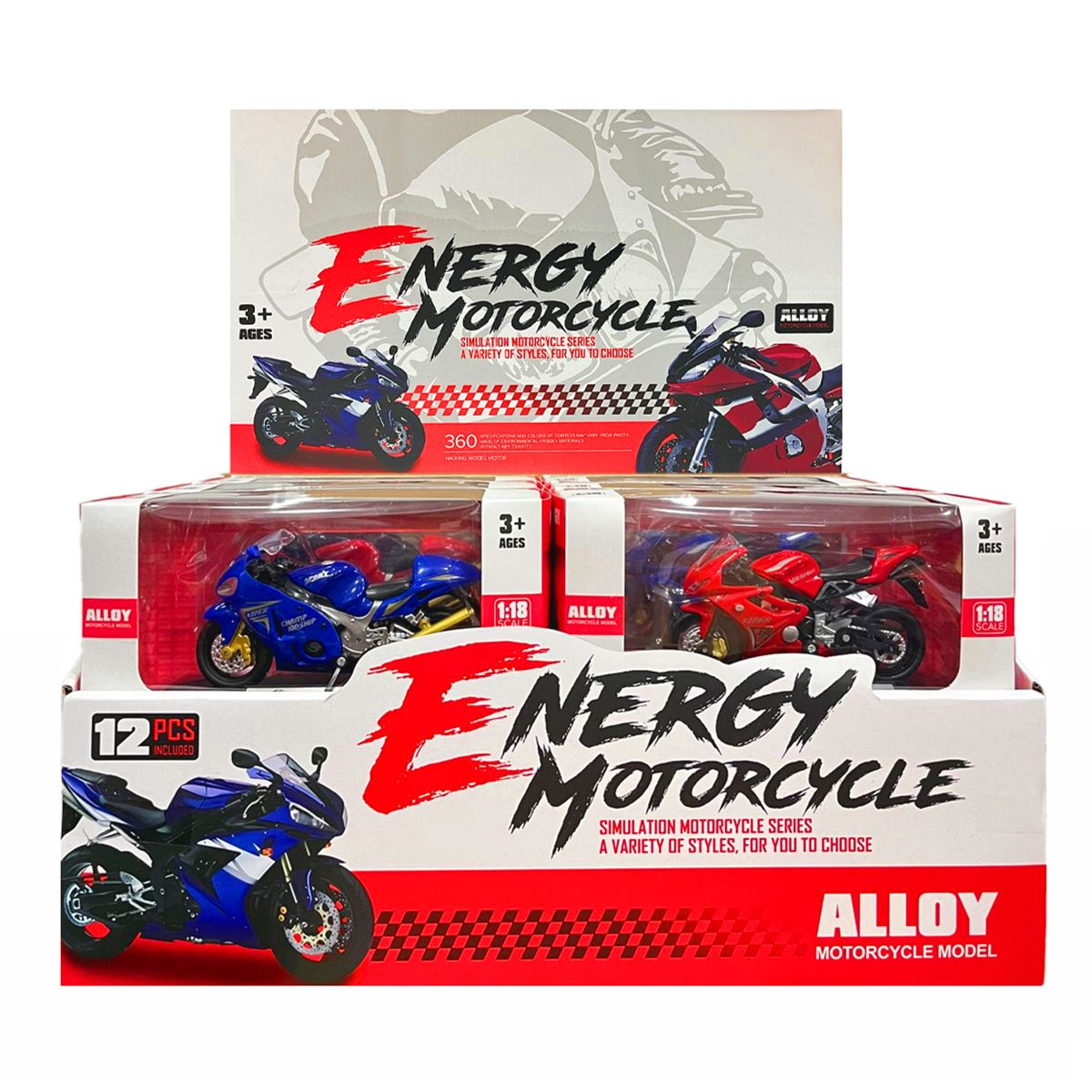 KZL ENERGY HAİXİNG MODEL MOTOSİKLET HX0049 ALLOY 1:18 SCALE 12 Lİ 3+ 1