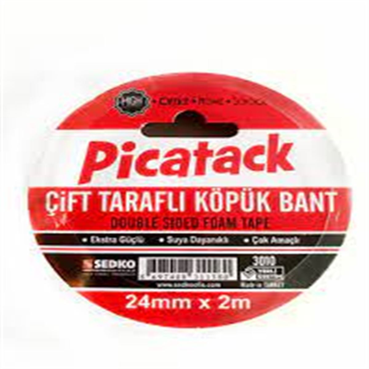 PİCATACK ÇİFT TARAFLI KÖPÜK BANT 24x2 KQ012 3010 1