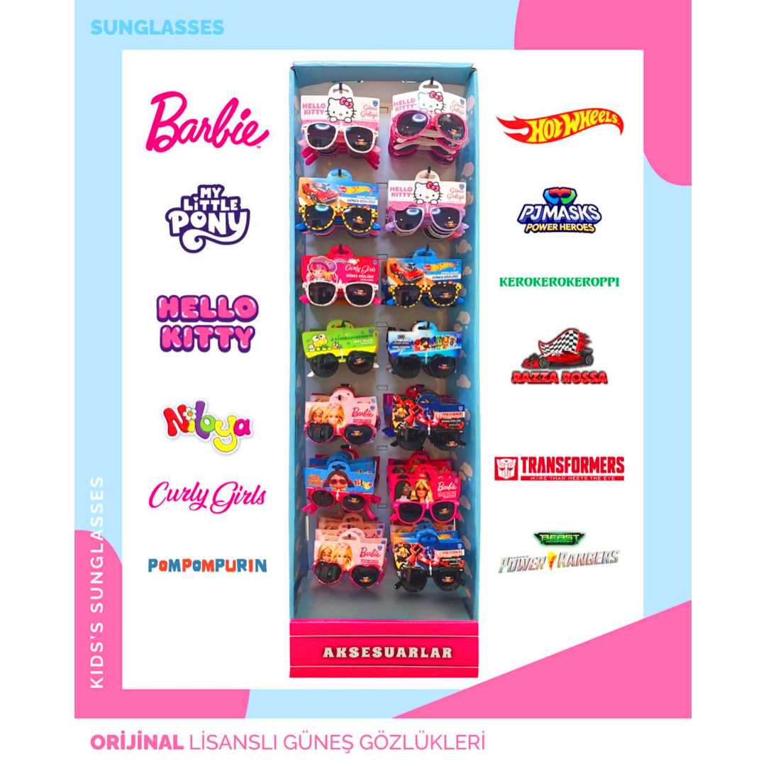 LİSANSLI ÇOCUK GÜNEŞ GÖZLÜĞÜ STANDI 12 MODEL 100 LÜ 1