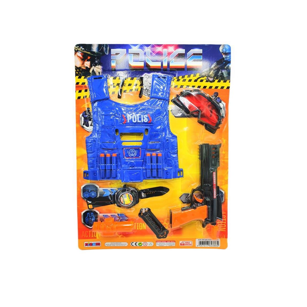 NİZAM POLİCE NZM-386 ÇELİK YELEKLİ POLİS SETİ 3+ 1