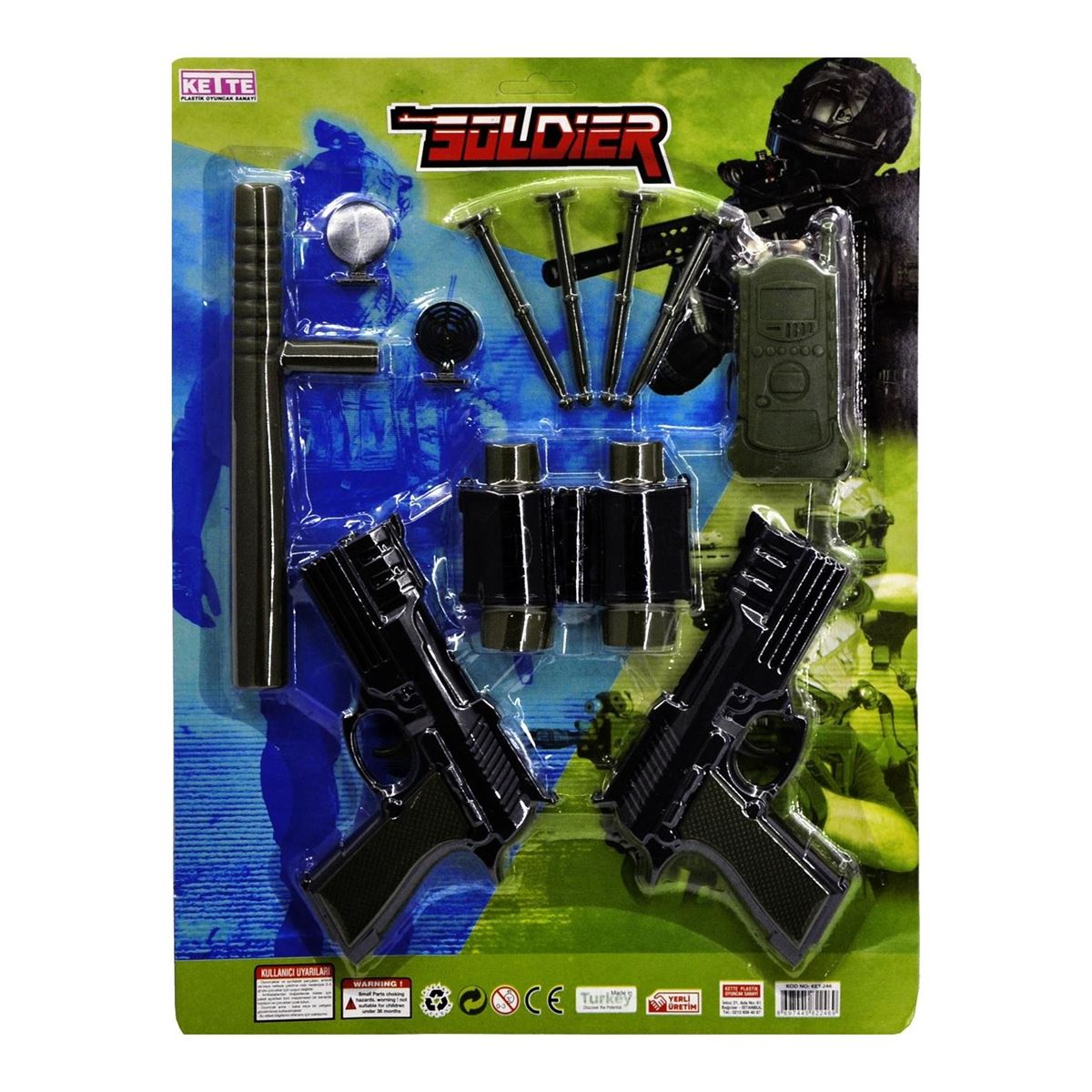 KETTE KET246 BÜYÜK BOY DÜRBÜNLÜ TABANCA SETİ 1