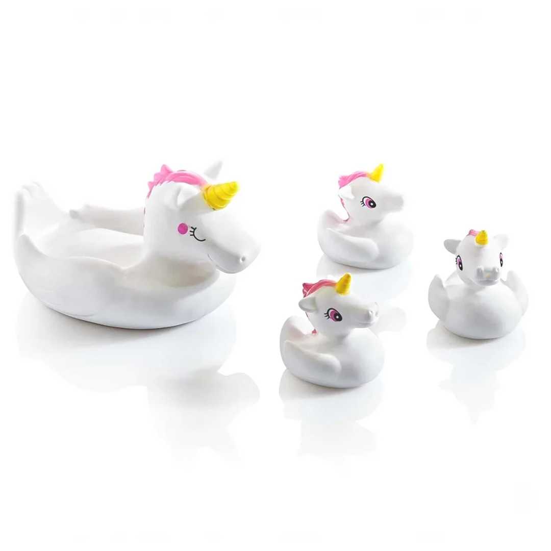 ERPA VİNYLAND UNİCORN AİLESİ BÜYÜK FİLEDE BANYO OYUNCAĞI 4 LÜ 10M+ 1